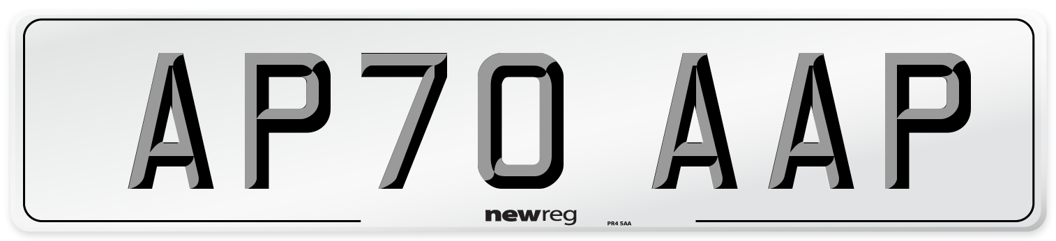 AP70 AAP Number Plate from New Reg